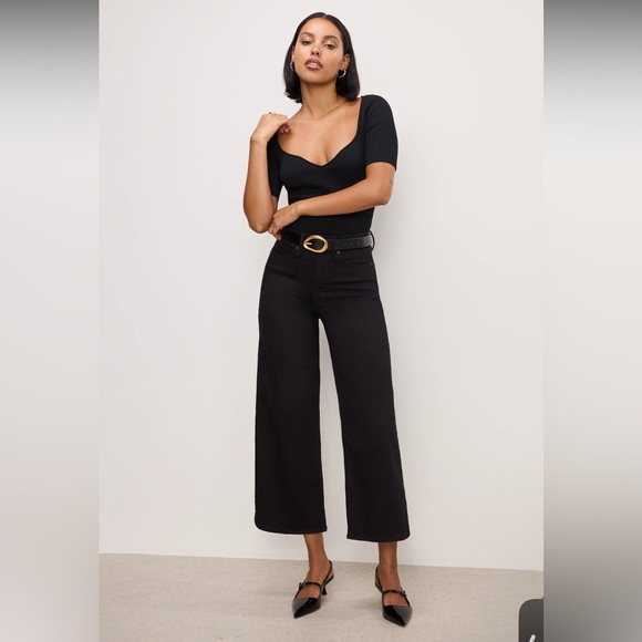 Good American Denim - NWT GOOD AMERICAN GOOD WAIST CROPPED PALAZZO NEVER FADE JEANS SIZE 12 & Size 20